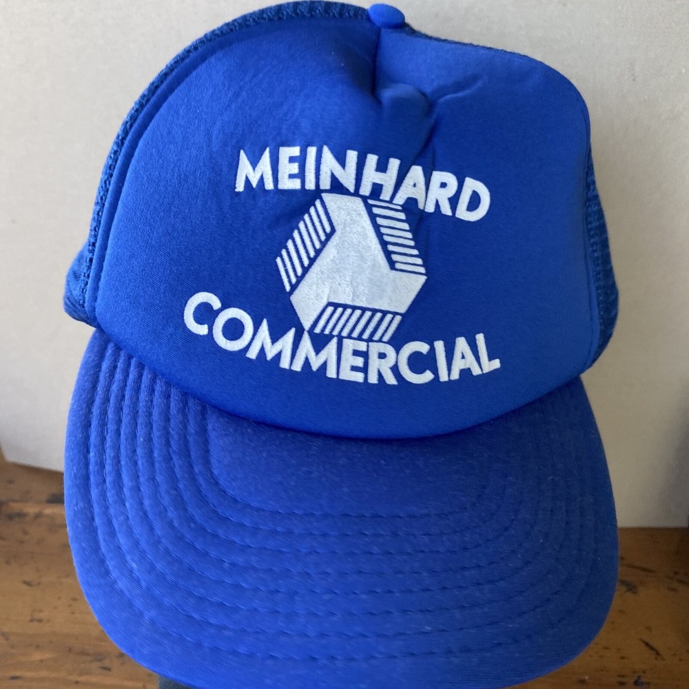 Vintage‎ Meinhard Commercial Snapback Truckers Mesh Logo Hat Adult One Size